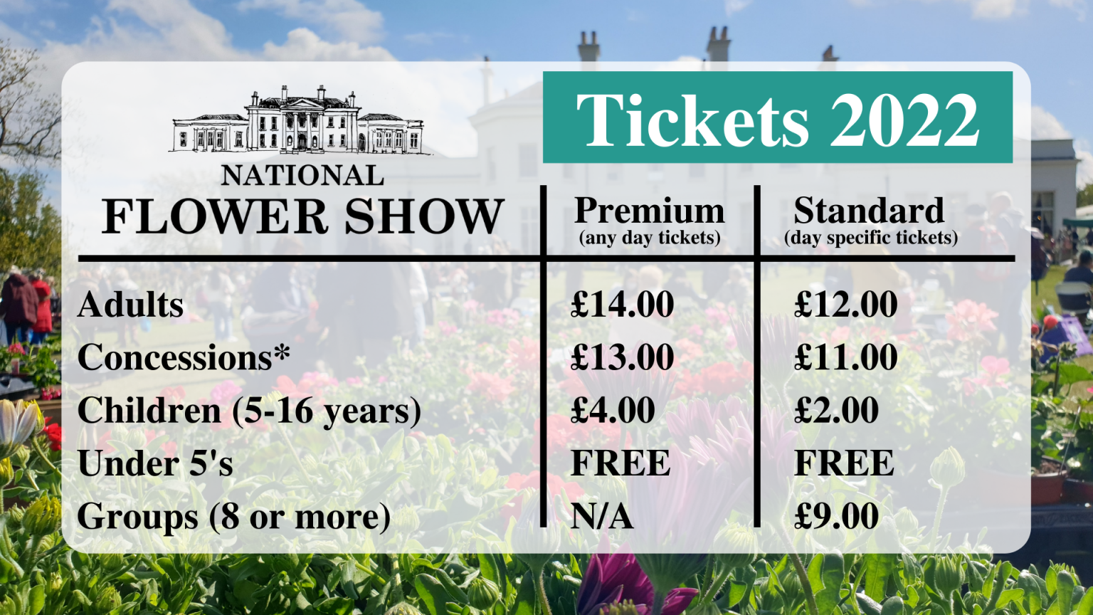 Tickets The National Flower Show